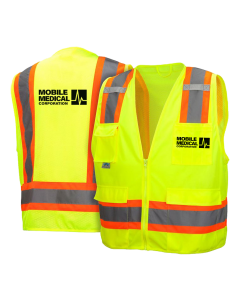 Pyramex - Class 2 Solid Front with Mesh Back Safety Vest
